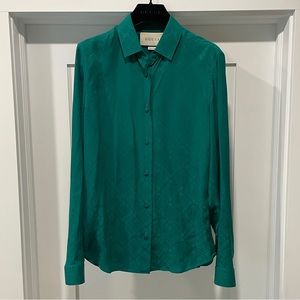Gucci silk GG blouse